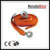 CE GS ISO Orange heavy duty tow straps with hooks for off road recovery straps