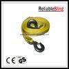 1500kg Yellow Polyester Car towing winch straps for boat trailers