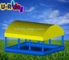 Children Large Inflatable Swimming Pools Sun Shade With Yellow Tent