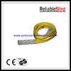 Customized Yellow 3T Flat Webbing Sling with 100% high tenacity polyester Material