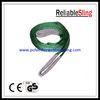 Two Ton Green synthetic fiber lifting slings / Polyester Flat Web Sling