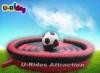 400KG Soccer Shape Mechanical Rodeo Bull Fiberglass For School Event