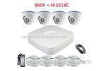 4 Channel Poe NVR Security System With Four 960P Dome Outdoor Camera