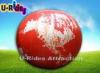 20 Feet PVC Red Inflatable World Globes Balls Air Sealed For Advertising