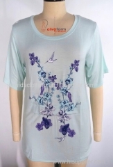 ROUND NECK PRINT SHIRT(LADIES)