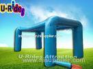 Water System Inflatable Misting Tents Cyan Inflatable Spray Booth Structure