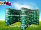 2M Height Inflatable Paintball Bunkers Green T Shape Inflatable Wall