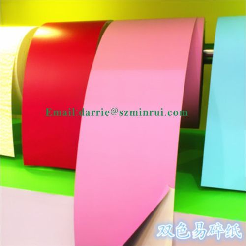colorful destructible label material for automatic die cut and automatic dispensingthe labels once they are die cutted