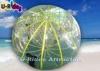 White Inflatable Bubble Ball Water Roller Ball 2M Diameter With Yellow Strip