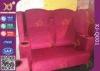 Wooden Frame Fabric Cover VIP Cinema Seating With Armrest / Home Cinema Sofa Seating