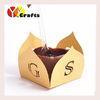 Special wedding favor candy box gold color with free logo sample