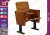 Slim Metal Leg Conference Hall Chairs with Strengthen Standing Foot Wood Seat