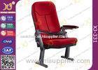 Foldable Aluminum Leg Auditorium Seating Chairs Tip Up Seat With ABS Tablet