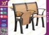 Wood Board Aluminum Alloy Frame College Classroom Tables And Chairs