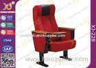 Floor Mounted Leg Commercial Theater Seating Chairs With Wood Armrest Plywood Shell