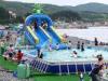 Heavy Duty Commercial Inflatable Slides For Swimming Pool Use
