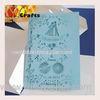 2015 Muslim wedding invitation cards folding couple pearl paper