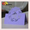 Laser cut Wedding Table Place Cards purple dancer with rose design