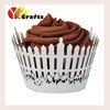 White Laser Cut Cupcake Wrappers fence design cupcake holder
