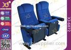 Lounge Back Folding Movie Theater Chairs With Spring / Theatre Room Chairs