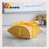 Laser Cut Pillow Favor Boxes Gold Gift Pack Box With Gold Ribbon