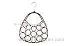 Contemporary 395mm Basket Velvet Scarf Hanger Blue Flocked Hangers