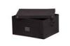 Light Weight Black Foldable Non Woven Storage Boxes With Hard Board