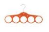 Green / Orange 5 Holes Flocking Tie And Belt Hanger For Jacket / T-Shirt