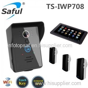 Saful TS-IWP708 wifi video door phone + tablet + doorbell- answer your door with a smartphone