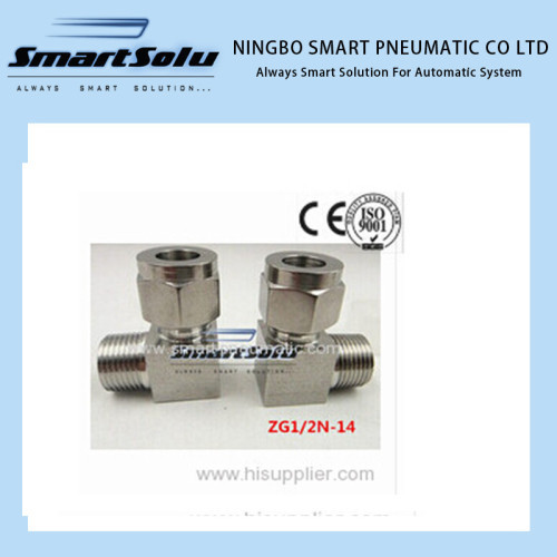 Free shipping Stainless 90 Compression Adapter Straight terminal fittings