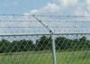 Prison ContinuousTwist Galvanized Barbed Wire with Chain Link Fence