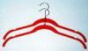 Red Space saving Velvet Shirt Hangers Flocking Hanger 420*230*5.5mm