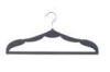 Black Triangle Velvet Jackets / Shirts / Trouser Hangers With Chrome Plated Hook