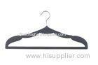 Black Triangle Velvet Jackets / Shirts / Trouser Hangers With Chrome Plated Hook