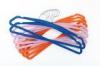 Space Saving Flocking 445mm Satin Padded Clothes Hangers With Indents