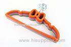 Lightweight Decorative Bowknot Kids Velvet Hangers Orange / Green