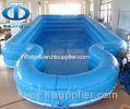 Blue Summer Double Layer Inflatable Swimming Pools UV Resistance