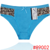 Cozy leopard cotton bikini brief lady panties stretched cotton women cotton tanga spandex lady underwear thong lingerie