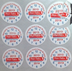 Custom Date Warranty Sticker If Seal Broken Printing Anti-theft Adhesive Warranty Destructible Paper Label