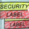 Custom Destructible Vinyl Paper Label One Time Use Sticker Anti-theft Tamper Proof Self Adhesive Sticker