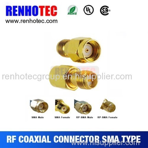 factory wholesale selling male female RP SMA connector with gold plated 10pcs per pack