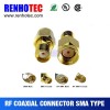 brass made rp male sma connector with nickel plating
