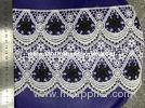 100 Yard Decorative Scalloped Lace Trim Black Mixed White Single Straight