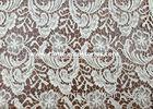 Flower Heavy Cotton Lace Fabric Normal Dyeing / 1.2M Chemical Embroidery Laces