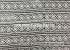 White Lace Embroidered Fabric / Clothes Cotton Lace Trim Diamond - Shaped