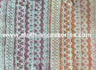 Customized 100 Cotton Mesh Net Lace Fabric Eco - Friendly Dyeing For Lady Dress