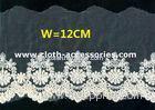 Net Dress Patterned Embroidered Lace Fabric Colorfast For Wedding Dresses
