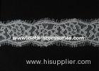 Insertion Flower Narrow Lace Trim / Scalloped Edge Lace Trimmings 3M Per Piece