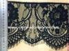 7&quot; Scalloped Black Lace Fabric Shrink Resistant / Decorative Lace Trim For Sewing