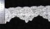 3&quot; Knitted Champagne Elastic Lace Fabric / White Nylon Lace Trim For Sewing